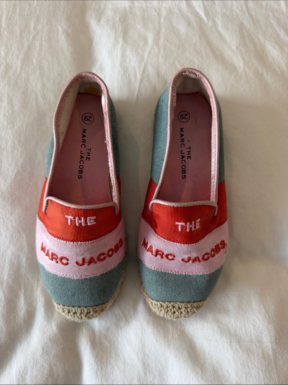 Marc Jacobs Kids Colorblock Espadrilles in Pink, Red, Green